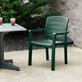 Grosfillex 46119078 / US119078 Acadia Amazon Green Classic Stacking Resin Armchair - Pack of 4, 4PK 38346119078PK